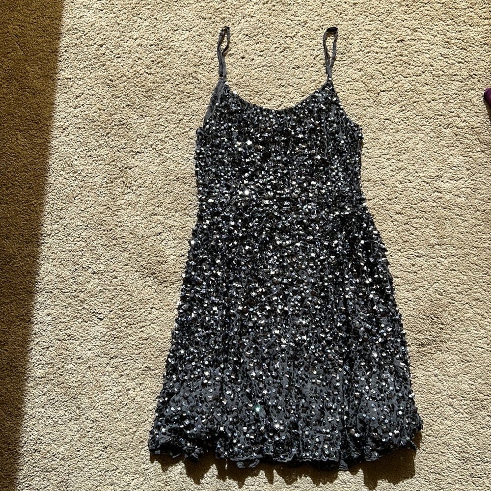 MLV gray sparkle sequin dress S